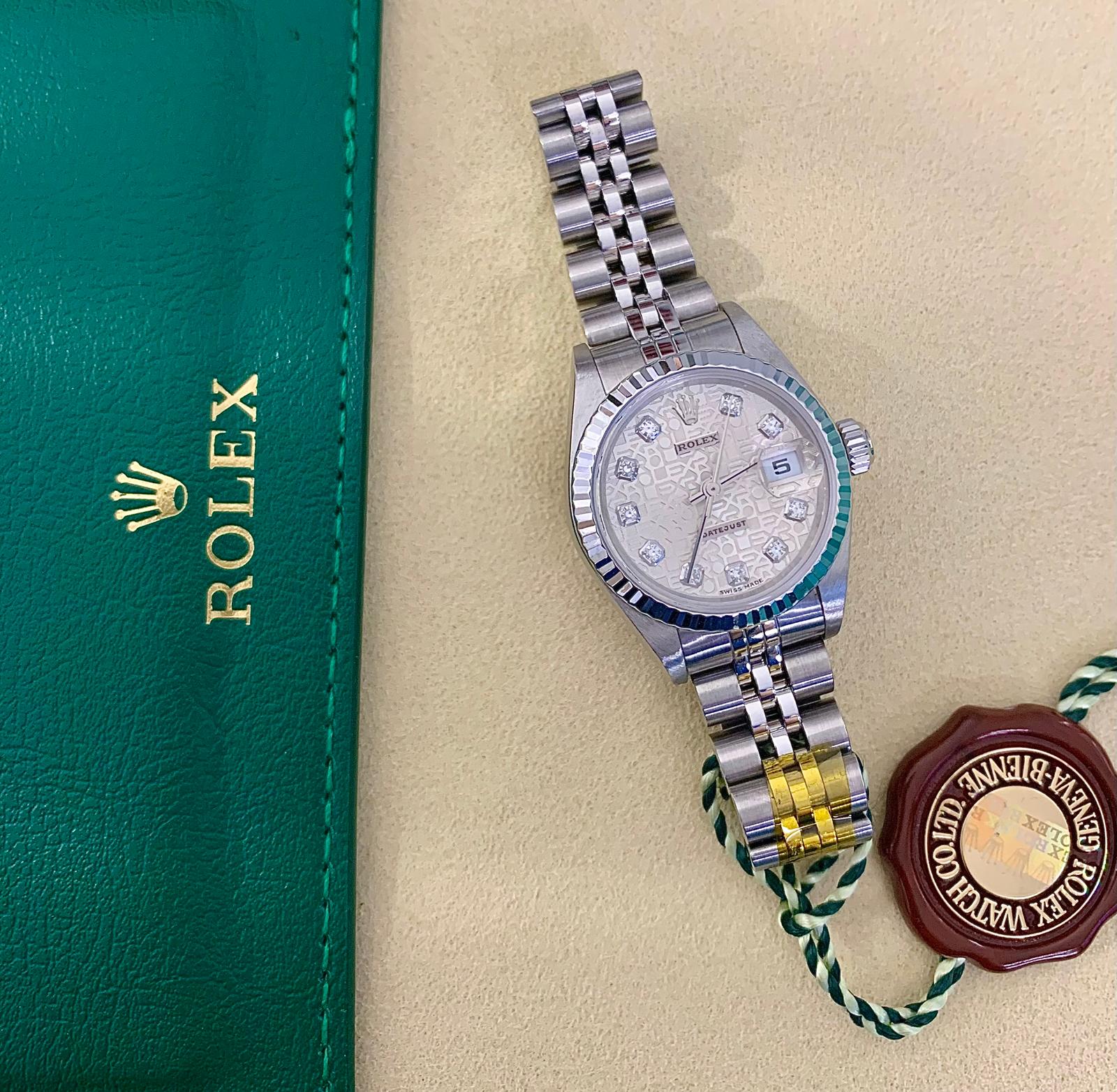 Rolex Lady DATEJUST 26 Logo Diamanti